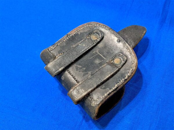 civil-war-rifle-cap-box-with-markings-and-holes-for-front-plate-black-leather-excellent-condiiton