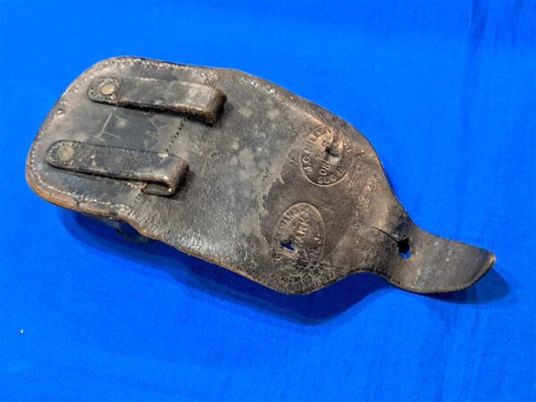 civil-war-rifle-cap-box-with-markings-and-holes-for-front-plate-black-leather-excellent-condiiton
