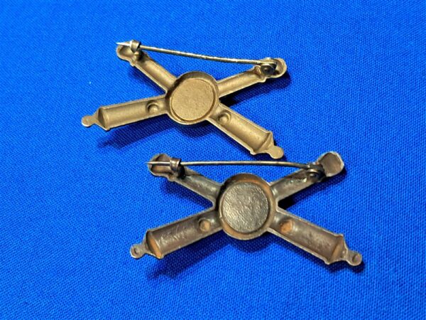 world-wr-one-officers-coastal-artillery-collar-insignia-bronzed-matched-set