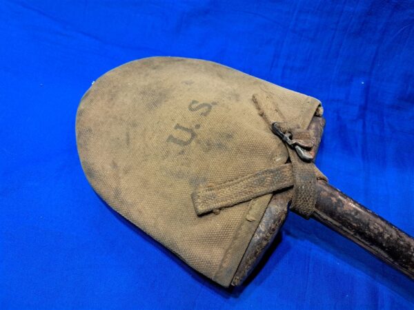 world-war-two-shovel-m-1910-pattern-early-with-used-cover-1943-dated-t-handle-type