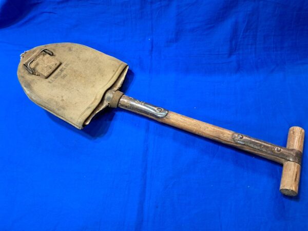 world-war-two-shovel-m-1910-pattern-early-with-used-cover-1943-dated-t-handle-type