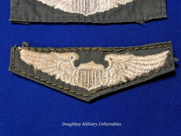 vietnam-war-era-early-set-of-two-wing-for-flight-jackets-sage-green-pilot-and-senior-type-embroidered-uniform-removed