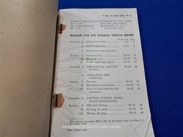 tm21-305-technical-manual-1956-dated-for-the-drivers-of-non-tracked-vehicles-105-pages-soflt-cover