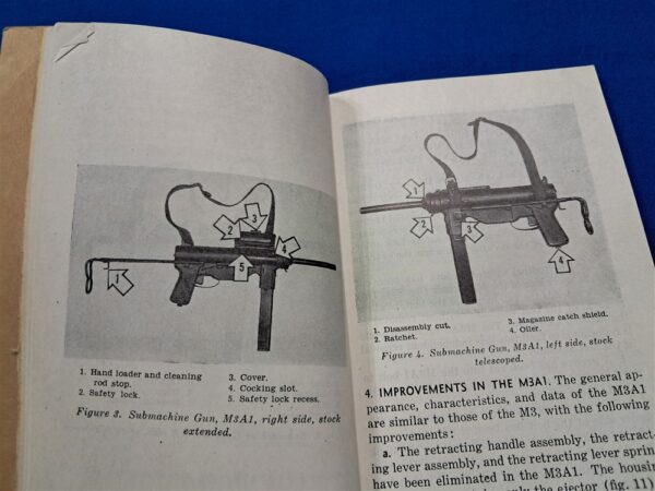 fm-23-41-field-manual-for-the-m-3-grease-gun-sub-machine-1949-dated-excellent-scribble-to-front