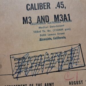 fm-23-41-field-manual-for-the-m-3-grease-gun-sub-machine-1949-dated-excellent-scribble-to-front