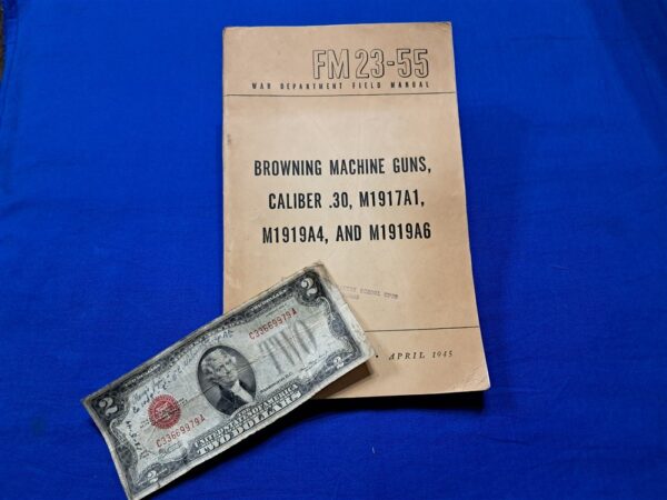 fm-23-55-m-1919-machine-gun-and-1917-field-manual-covering-3-weapon-systems-dated-1945
