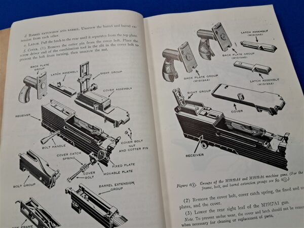fm-23-55-m-1919-machine-gun-and-1917-field-manual-covering-3-weapon-systems-dated-1945