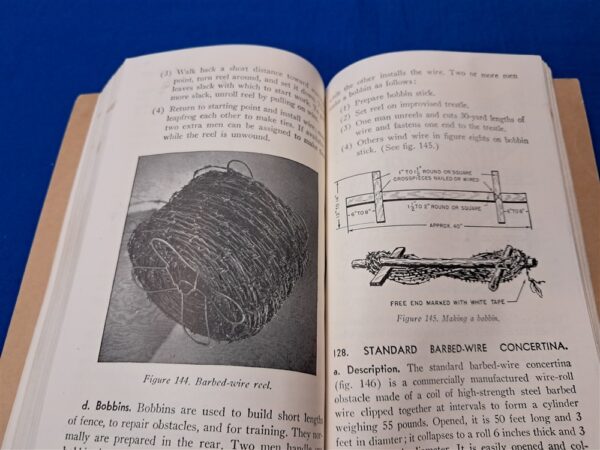 FM5-15 Field Fort 49. Condition excellent. Very nice manual covering the fortifications and shelters needed in the battlefield. Manual is thick and covers all the basics up to the advanced. Over 375 pages. Barbed wire obstacles to deep