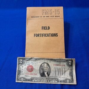 FM5-15 Field Fort 49. Condition excellent. Very nice manual covering the fortifications and shelters needed in the battlefield. Manual is thick and covers all the basics up to the advanced. Over 375 pages. Barbed wire obstacles to deep