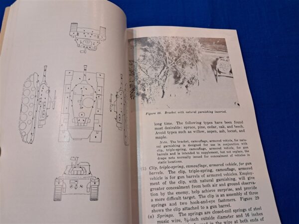 field-manual-5-22-1956 camo-materials-including-paint-samples-and-supplies-needed-large-thick-manual