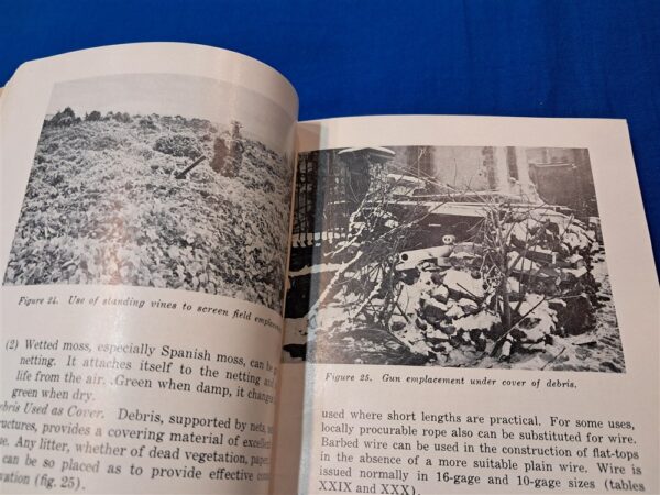 field-manual-5-22-1956 camo-materials-including-paint-samples-and-supplies-needed-large-thick-manual