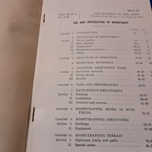 field-manual-1956-boobytraps-5-31-enemy-and-defense-full-diagrams-and-photos-how-to-build-original-not-reprint-180-pages
