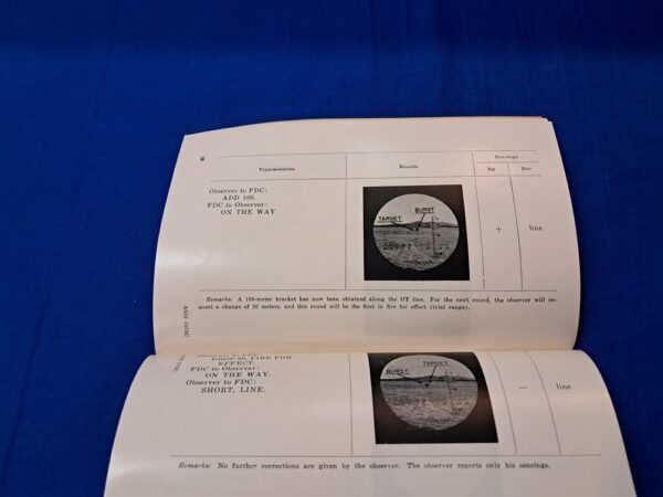 early-vietnam-era-1957-dated-field-manual-for-the-adjustment-of-artillry-fire-in-the-battlefield-by-common-infantry