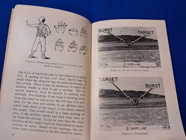early-vietnam-era-1957-dated-field-manual-for-the-adjustment-of-artillry-fire-in-the-battlefield-by-common-infantry