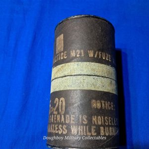 korean-war-1953-dated-practice-grenade-with-the-original-cannister-matching-near-mint-unissued-condition-inert