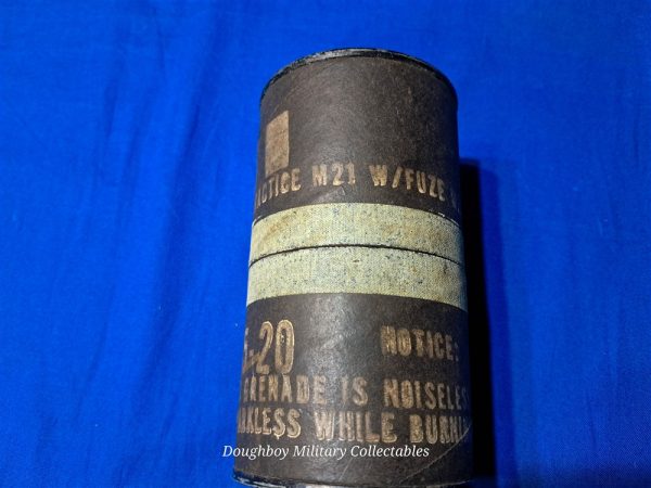 korean-war-1953-dated-practice-grenade-with-the-original-cannister-matching-near-mint-unissued-condition-inert