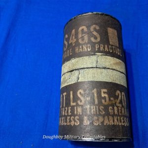 korean-war-1953-dated-practice-grenade-with-the-original-cannister-matching-near-mint-unissued-condition-inert