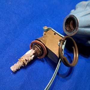 korean-war-1953-dated-practice-grenade-with-the-original-cannister-matching-near-mint-unissued-condition-inert