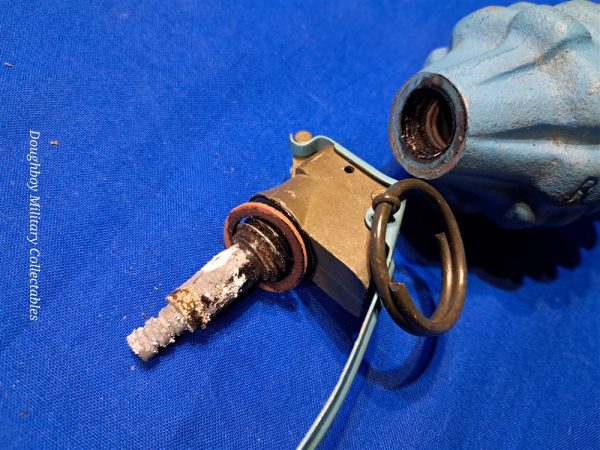 korean-war-1953-dated-practice-grenade-with-the-original-cannister-matching-near-mint-unissued-condition-inert