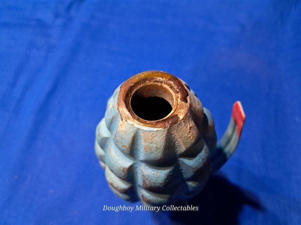 korean-war-1953-dated-practice-grenade-with-the-original-cannister-matching-near-mint-unissued-condition-inert