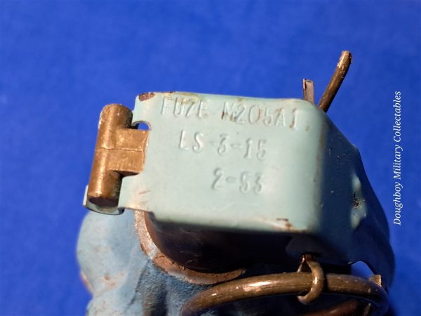 korean-war-1953-dated-practice-grenade-with-the-original-cannister-matching-near-mint-unissued-condition-inert
