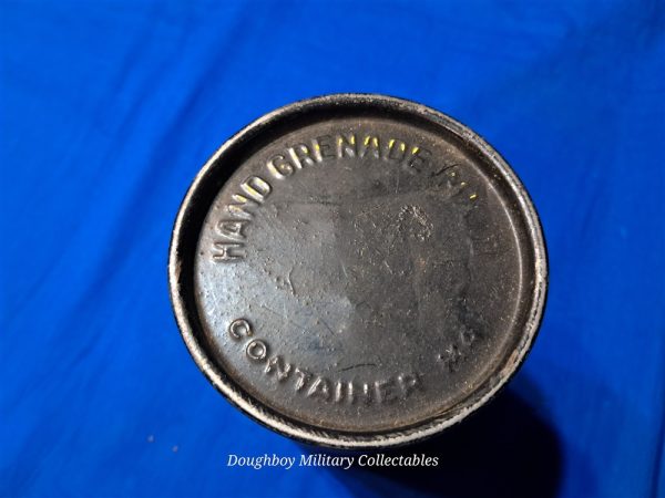 korean-war-1953-dated-practice-grenade-with-the-original-cannister-matching-near-mint-unissued-condition-inert