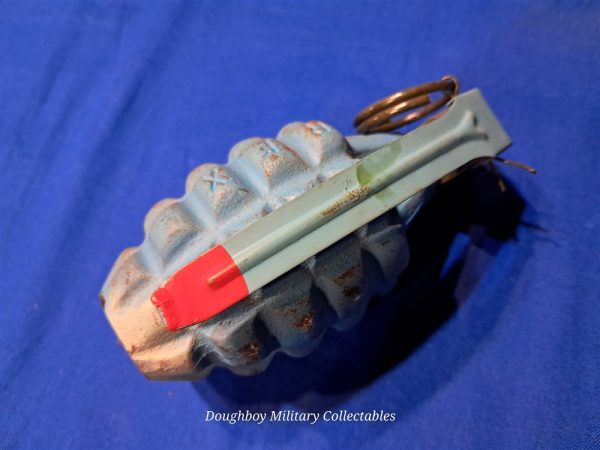 korean-war-1953-dated-practice-grenade-with-the-original-cannister-matching-near-mint-unissued-condition-inert