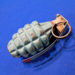 korean-war-m-21-training-grenades-all-original-1953-war-dated-february-paint-original-205-a-1-spoon-fuze