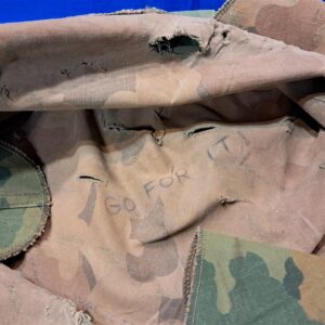 vietnam-1959-dated-camouflage-cover-with early pattern-cotton-construction-with-full-tag-some-holes-from-use-and-age