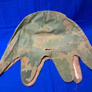 vietnam-1959-dated-camouflage-cover-with early pattern-cotton-construction-with-full-tag-some-holes-from-use-and-age