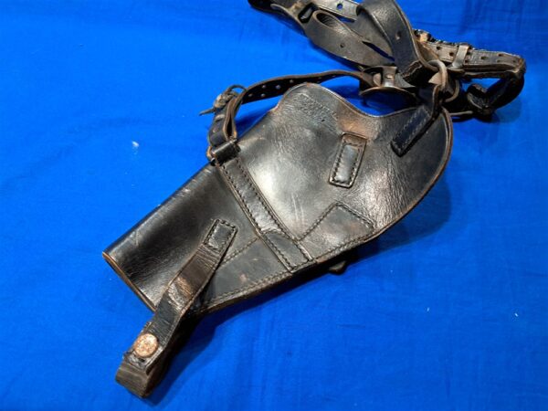 vietnam-war-era-leather-black-shoulder-holster-for-45-auto-pistol-colt-1911-nice-condition-with-1-repair
