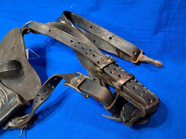 vietnam-war-era-leather-black-shoulder-holster-for-45-auto-pistol-colt-1911-nice-condition-with-1-repair