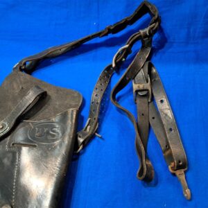vietnam-war-era-leather-black-shoulder-holster-for-45-auto-pistol-colt-1911-nice-condition-with-1-repair