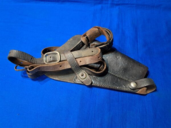 korean-war-marine-corps-shoulder-type-holster-dated-1944-dyed-black-for-service