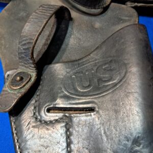 korean-war-marine-corps-shoulder-type-holster-dated-1944-dyed-black-for-service