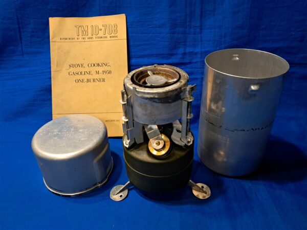 korean-war-camp-field-stove-m-1950-type-unissued-mint-condition-unused-original-paint-and-canister-with-technical-manual-1952-dated