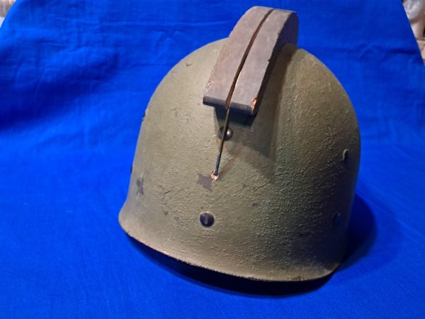 korean-war-era-opposing-forces-helmet-with-wooden-comb-original-war-training-games-1953-dated