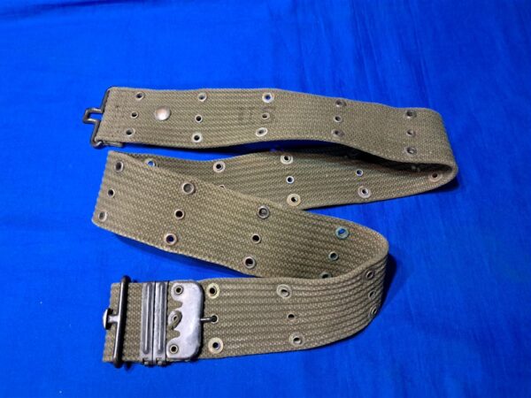 pistol-belt-vietnam early-vietnam-war- pistol-belt-advisor-time-dated-1955-excellent-condition-with-brass-fittings