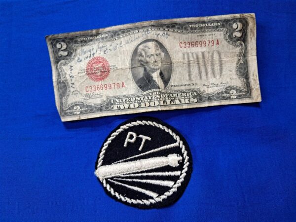 world-war-two-p-t-boat-patch-insignia-sleeve-united-states-navy-on-blue-black-wool-embroidered
