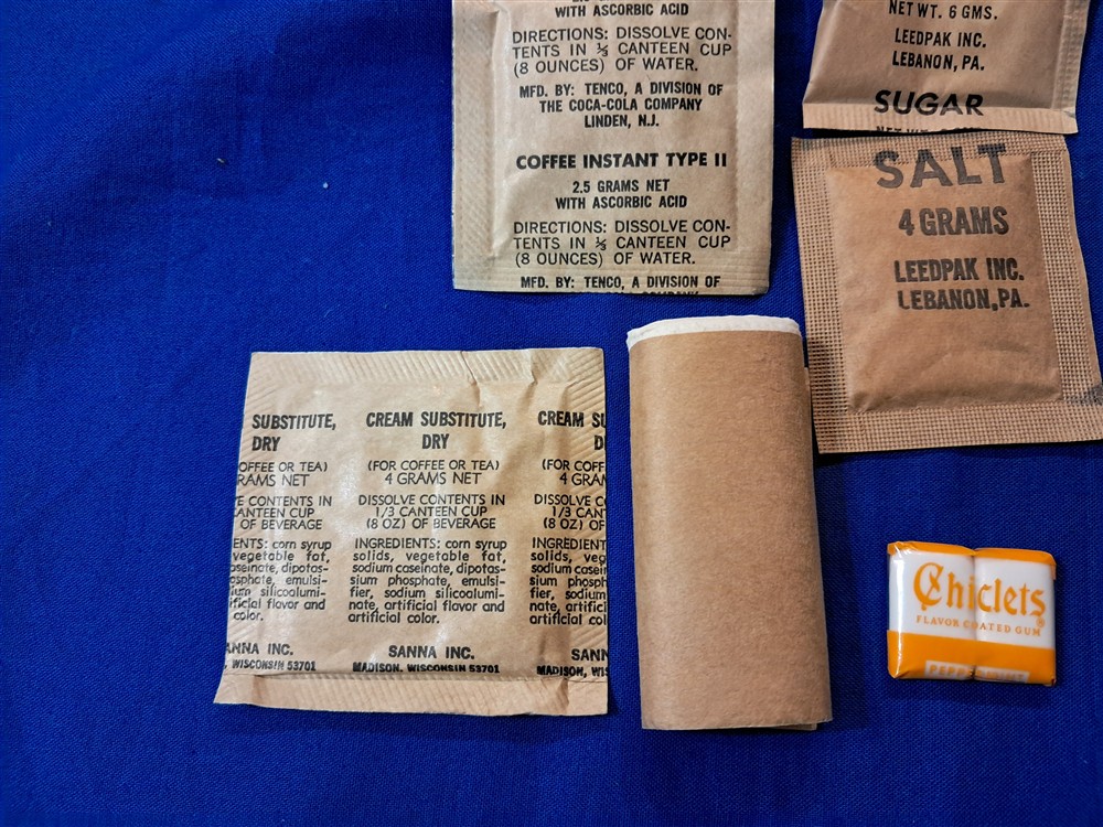 Packet Indigenous Ration C-ration Acc pack 69 - Doughboy Military Collectables Springfield Missouri