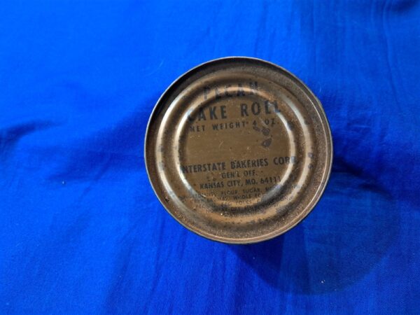 ration-can-cake vietnam-war-c-ration-can-b-unit-excellent-condition-dated-1969-embossed-lid-pecan-cake