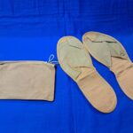 world-war-two-set-of-slippers-in-cotton-cloth-carrying-case-with-string-slipper-excellent-condition
