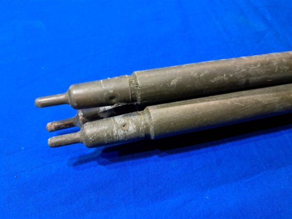 world-war-two-set-of-3-tent-pole-for-shelter-halfs-with-the-original-tie-guide-rope-1944-and-1945-dated mix