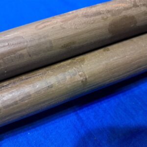 world-war-two-set-of-3-tent-pole-for-shelter-halfs-with-the-original-tie-guide-rope-1944-and-1945-dated mix