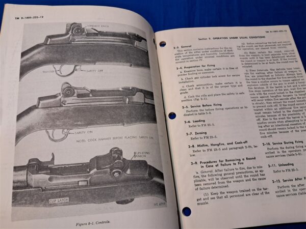 vietnam-war-technical-manual-1005-222-for-the-M-1-rifle-and-sniper-version-1969-dated