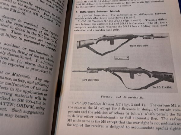 1953-dated-technical-manual-for-the-m-1-carbine-brek-down-and-repair-korean-war-printed-1276