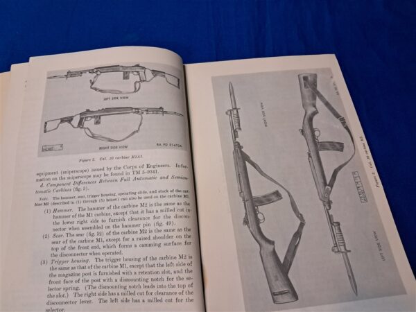 1953-dated-technical-manual-for-the-m-1-carbine-brek-down-and-repair-korean-war-printed-1276