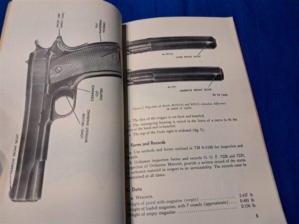 1947-dated-technical-manual-for-the-m-1911-pistol-armory-level-diagrams-for-the-repair-of-weapon-1295
