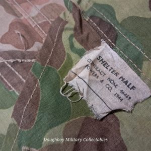 world-war-two-original-near-mint-unissued-marine-corps-camo-shelter-half-complete-with-parts-and-straps-frog