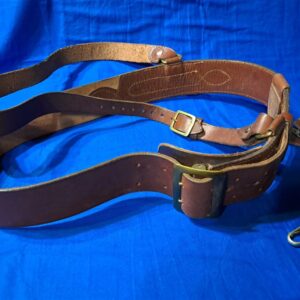 world-war-two-officers-dress-belt-leather-with-cross-strap-and-sword-hanger-shain-meyer-marked-very large-size